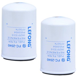 2 Pack of LEFONG FC-2040 Heavy Duty Spin-On Fuel Filter Replaces P550943, 25011214, P553004, FF5033, BF782, 33124, 01174423, 33358, TP943, FF5018 Fits GMC 6.2L, Light-Duty Trucks Vans, Detroit Diesel