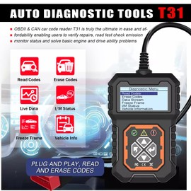 iKiKin OBD2 Car Codes Reader Automatic Diagnostic Tool, OBD2 Car Code Scanner Checks Engine Light Error, Code Reader Scanner Can Diagnose, Applicable to OBDII Protocol Vehicles Since 1996