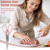 Mnvhoky 2-Pack Pink Kitchen Scissors, Heavy-Duty All-Purpose Meat Shears, Stainless
