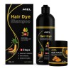 Kit Shampoo Tinte Cubre Canas Y Mascarilla Miel Dark Brown