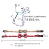 CHUKCHI 2 Pack/Set Cat Collar Breakaway with Cute Bow Tie