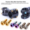 Rust Proof Stem Bolts,Bicycle Titanium Bolts, 6 Pcs M5 ×