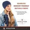 Evolution Knitwear Wool Rib Knit Beanie Hat for Men or