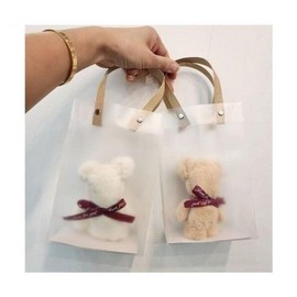 Bear Handkerchief Gift Set Hand Towel Beige