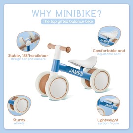 Customized Baby Balance Bike for 1-3 Years Old | Toddler Balance Bike | Easy to Assemble Baby Bike | Balance Bike for 1 Year Old | Best Birthday Ride On Toys for Toddlers