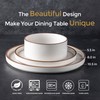LERATIO Ceramic Dinnerware Sets for 6, High Edge Stoneware Plates