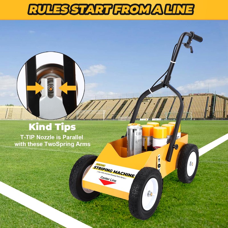 YOOLLE-TOOLS 2395000 High-Performance Striping Line Marking Machine, Parking Lot Striping