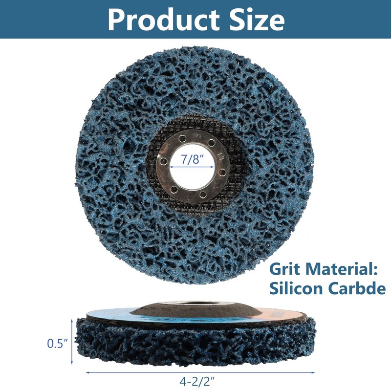 WENORA 5 Pack 4-1/2" x 7/8" Strip Discs Stripping Wheel,