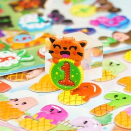 IMNEXT2U Puffy Stickers for Kids Cute Reusable Arts and Crafts Sticker for Children Teacher Reward Letters and Numbers