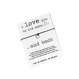 Love you to the moon and back gift | Love you to the moon and back wish bracelet