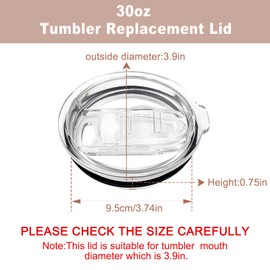 XccMe 30oz Tumbler Replacement Lids,2 Pack Spill Proof Splash Resistant Covers,Replacement Classic Stainless Steel Tumblers lids fit for YETI Rambler,Atlin, Juro, SUNWILL, Umite Chef and More