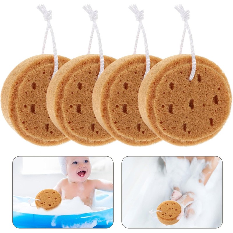 Esponja de Ducha Doble Cara Café – Pack 4 unidades