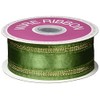 Double Elegant Ribbon Moss Green 40mm Width x 10m Roll