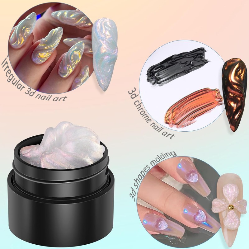 Fcozpjk Solid Builder Gel Kit, 6 Colors Non Sticky Solid