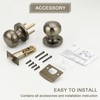 Probrico 6 Pack Door Knobs Interior Antique Brass, Closet Door