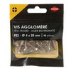 Cogex 85205 agglomère Screws Pozidriv, Gold, 2 x 4 x 20 mm, Set of