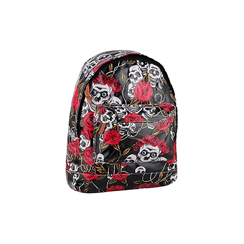 Brand EyeCatch - Ladies Skull Roses Backpack Rucksack Girls School