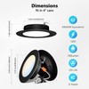 LVWIT 4 Inch Black LED Recessed Lighting, Slim Can Lights,