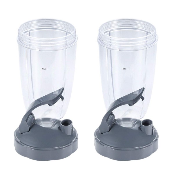 2Pack 24oz Blender Tall Cup with Flip Top to Go