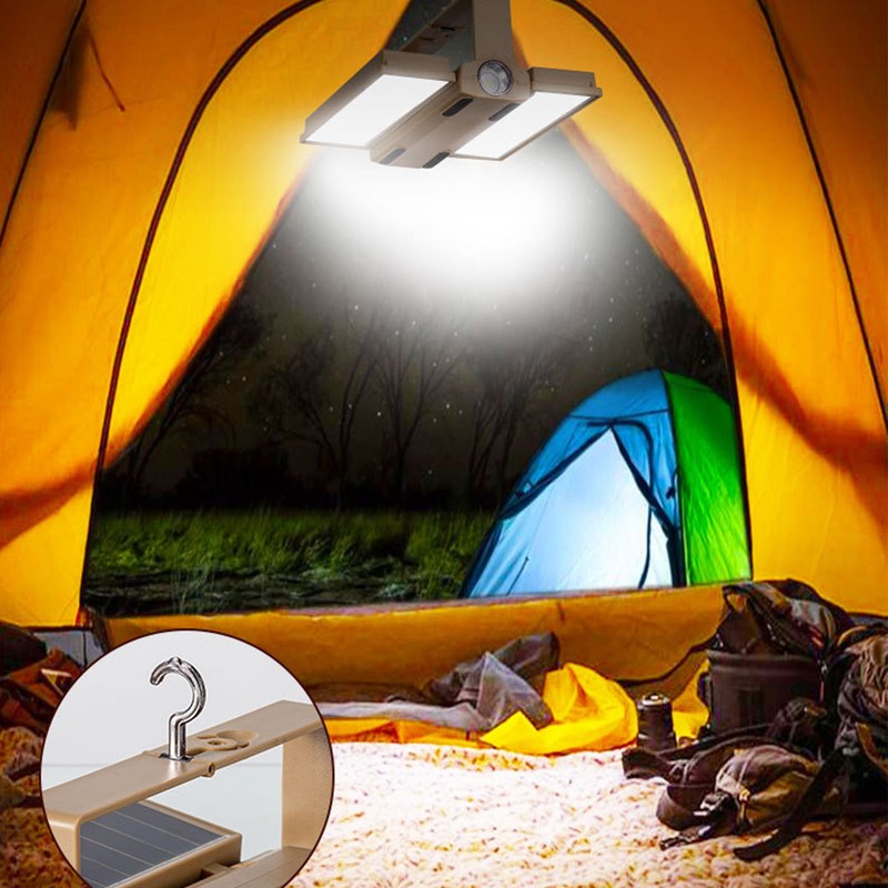 Foldable Solar Camping Light Type C 2200mAh IP66 Waterproof Solar