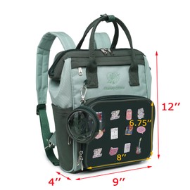 CHERRY SAUCE Ita Bag Pin Kawaii Cute Display Mommy Backpack for School Anime Cosplay with Insert, Green(medium), Modern