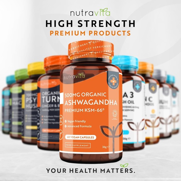 Organic Ashwagandha KSM-66® with 5% Withanolides - Vegan Friendly with