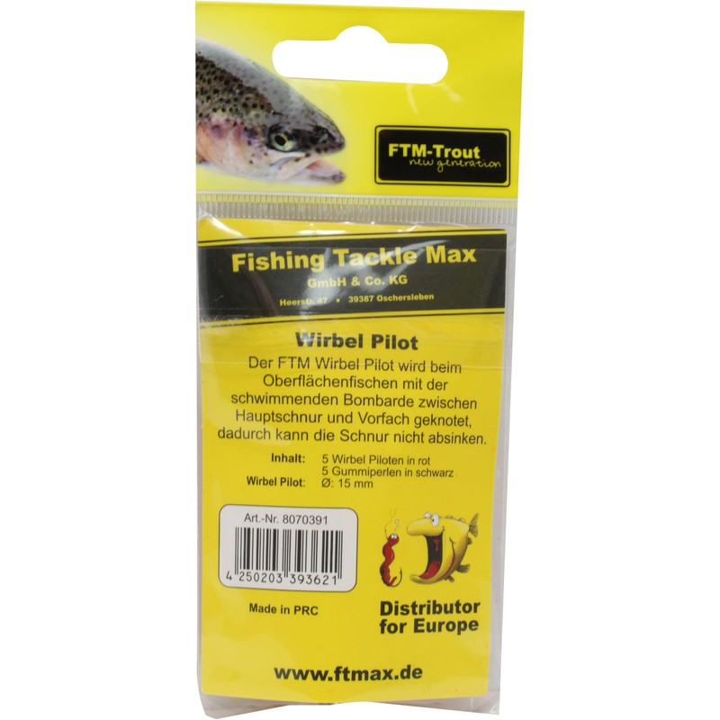 FTM Pilot Swivel Red Diameter 15 mm / Pack of