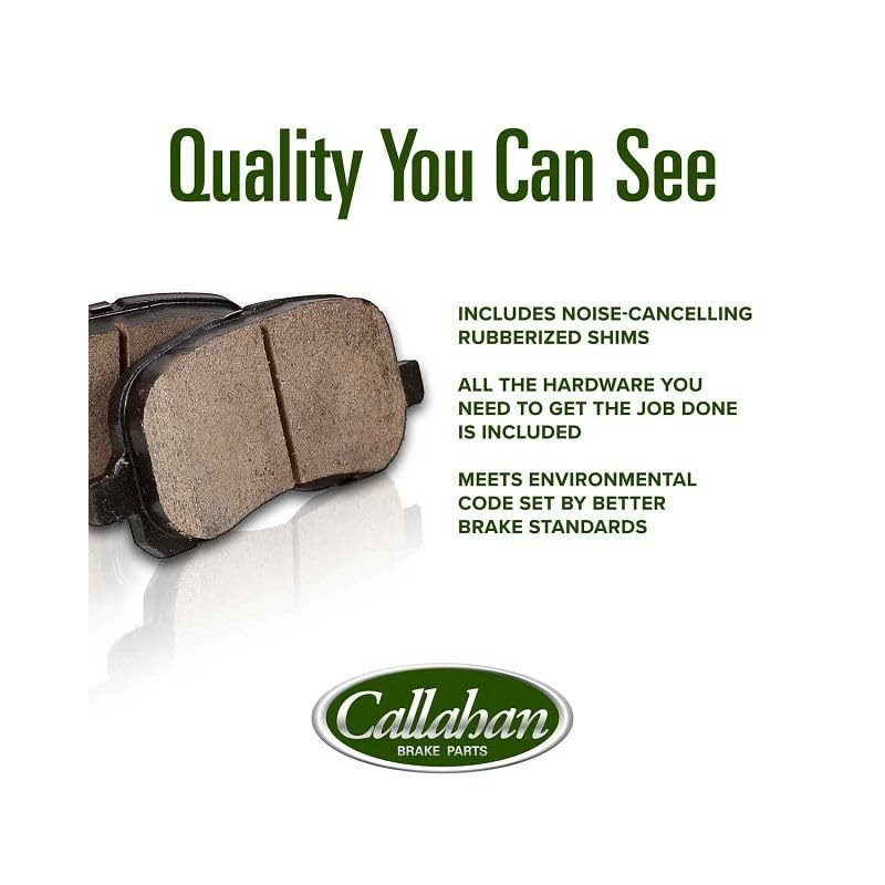 Callahan Brake Parts Rear Brake Kit For 2019 2020 2021