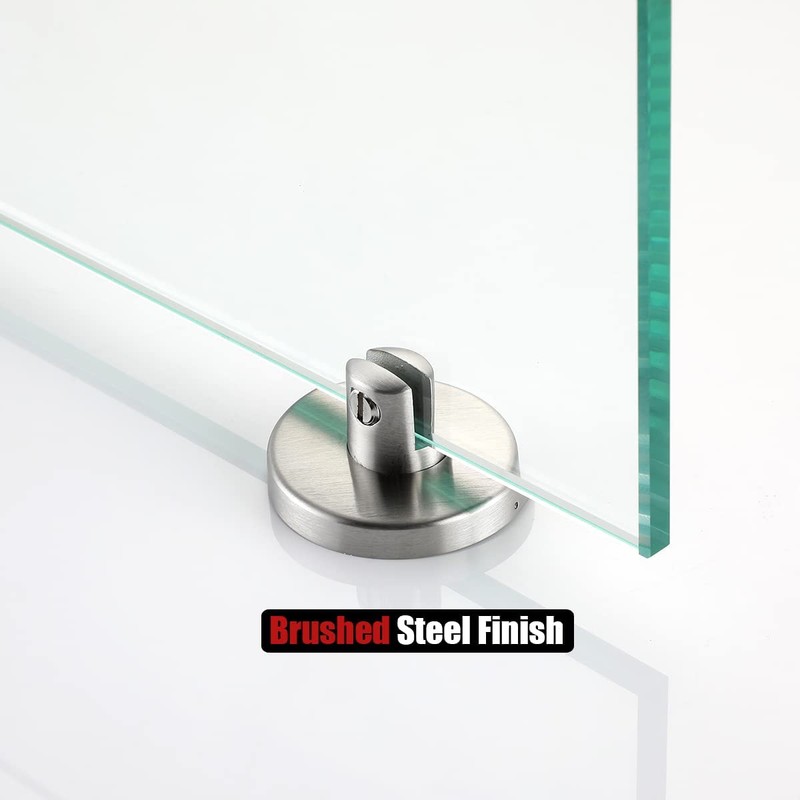 JQK Bathroom Glass Shelf, Tempered Glass Shower Storage 12 by
