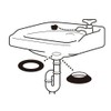 SANEI Drain Valve Installation Gasket for Wash Basin, Triangular and