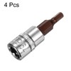 sourcing map 4pcs 9/64" Hex Bit Socket 1/4" Square Drive