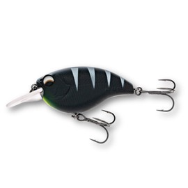 LMAB Crankbait 5.5 cm Power Vibe 55F - 3 Running Depths, Floating - Wobbler Bass, Crankbait Wobbler, Artificial Bait Fishing, Perch Wobbler, Spin Fishing Bait (Black Tiger, SR, Running Depth 1-2 m, 12