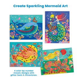 DJECO Scatola di mosaici Il Canto delle Sirene (39423), Multicolore (1)