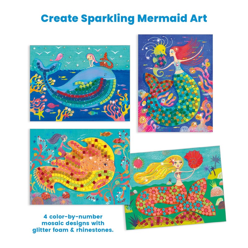 DJECO Scatola di mosaici Il Canto delle Sirene (39423), Multicolore