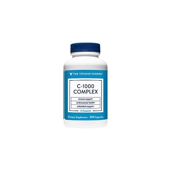 The Vitamin Shoppe C-1000 Complex 1,000MG, Antioxidant That Supports Immune & Cardiovascular Health (300 Capsules)