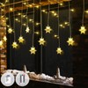 LIHAO 4M Snowflake Curtain String Light with Remote 19 Drops