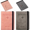 2 PACK Pasaporte Funda, Funda para Pasaporte con Bloqueo RFID.