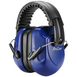 Procase Orejeras contra Ruido, Protector Auditivo NRR 28 dB Cancelación de Ruidos Profesional Earmuff para Protección del Oído en Campo de Disparo Temporada de Caza y Lugar Ruidoso -Azul Marino