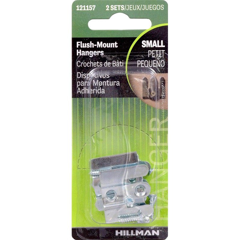 Hillman Picture-Hanging-Hardware 121157 Flush Mount 1 Inch x 1 Inch