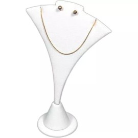 FindingKing 3 White Combo Necklace & Earring Stand Jewelry Display