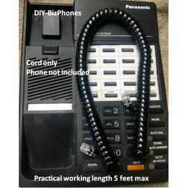 DIY-BizPhones-Panasonic-T7000 Lot of 10 Black 9Ft Handset Cord for Panasonic KX T7000 Series Phone T7020 T7030