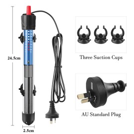 FEDOUR 50W 100W 300W Adjustable Aquarium Heater, Submersible Glass Heater for 15L-300L Fish Tank (100W for 40-100L)