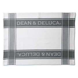 DEAN&DELUCA Tea Towel, Gray, Large, Loop, Logo Included, Kitchen Towel, Dish Towel, 27.6 x 19.7 inches (70 x 50 cm)