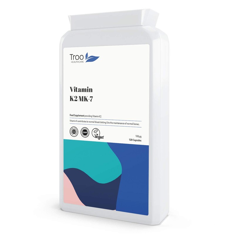 Troo Vitamin K2 MK-7 100mcg 120 Capsules - Highly Bioactive