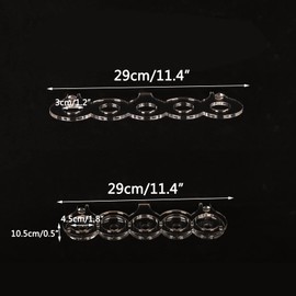 Lightsaber Rack Sword Hook Wall Mounted Vertical Display Rack Lightsaber Display Rack Sword Rack Suitable for All Lightsabers (Transparent 5 Holes)
