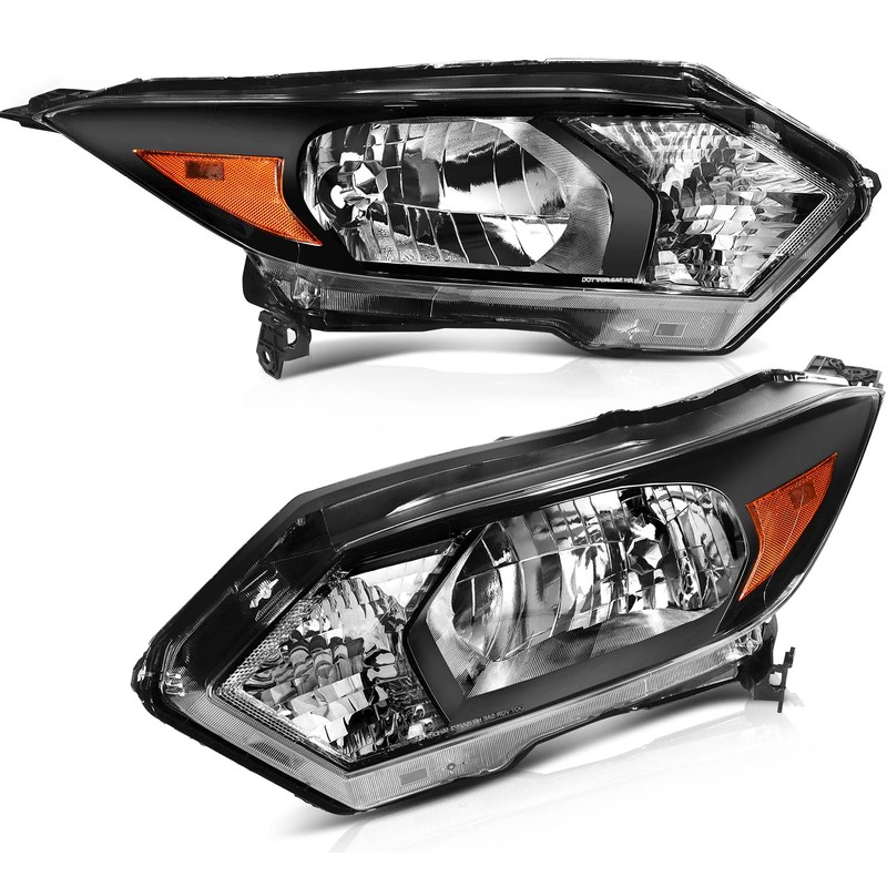FINDAUTO Headlight Assembly Fits for Honda HR-V 2016-2018 Replacement Driver+Passenger