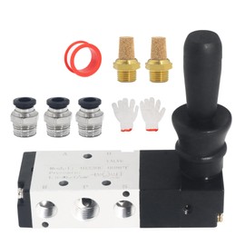 GCESSOIRY 1/4" NPT 5 Way 3 Position Air Hand Lever Valve, 4H230C-08 Pneumatic Solenoid Valve, Manual Control Push-Pull