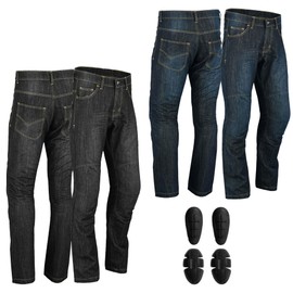 Motorcycle Jeans ProtectiveMotorcycle Denim Jeans Pants Reinforced Hip and Knee Safety with CE Removable Armor, (US, Waist Inseam, 44, 30, Regular, Regular, Black)