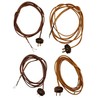 B&P Lamp® Brown Rayon Cord with Ribbed Plug Set ~10