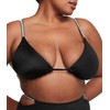 Victoria's Secret Shine Strap Triangle Bikini Top Black